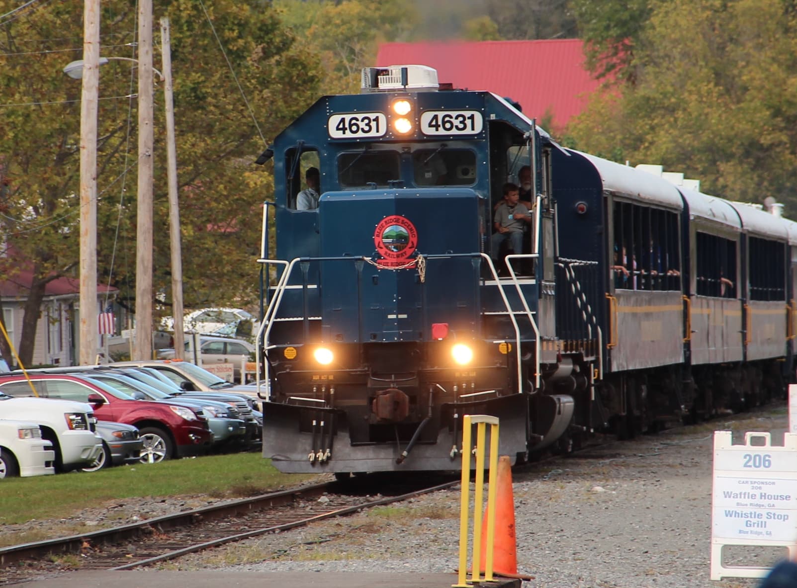 Blue Ridge Scenic Railway train in Blue Ridge, Georgia