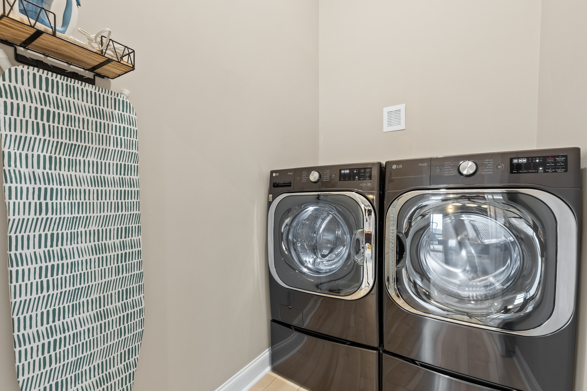 Laundry room with LG washer and dryer